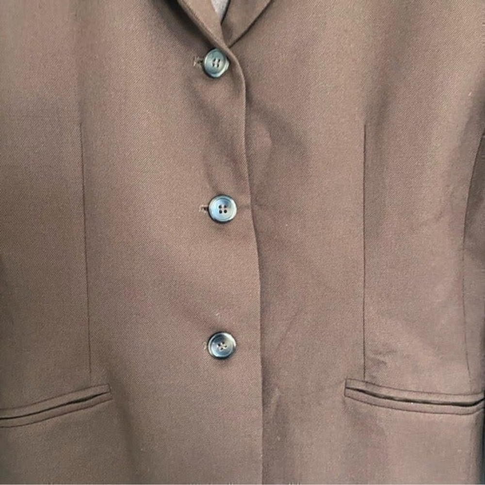 Pendleton Wool Blend Blazer Brown Size 10 Petite - Picture 3 of 8